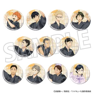 (1BOX=11)(Goods - Badge) Haikyu!! Washi Japanese Paper Style Button Badge Collection