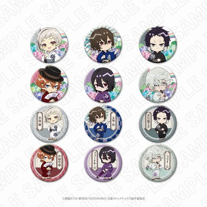 (1BOX=12)(Goods - Badge) Bungo Stray Dogs CHARADITIONAL TOY Bungo Stray Dogs x Hydrangea Trading Button Badge (12 Types Total)
