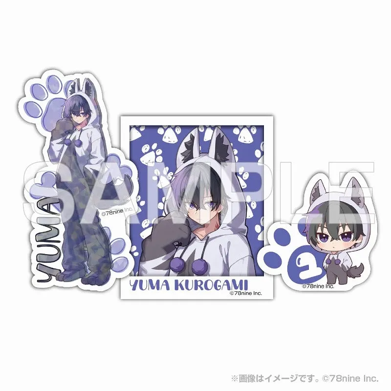 (1BOX=12)(Goods - Sticker) OREKURO! Tsukareta Ore to Kurokami Shinrei Soundansho Animal Costume Trading Sticker Set of 3 (Set of 12 Types)