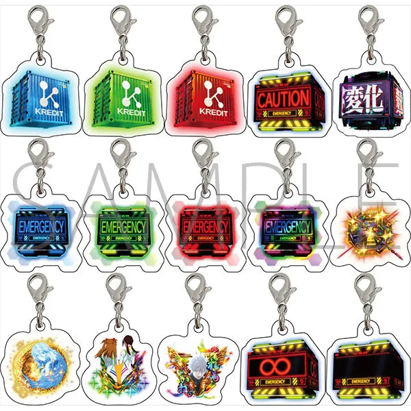 (1BOX=15)(Goods - Charm) Evangelion "Emergency" Acrylic Charm Collection, Pachinko Shin Evangelion