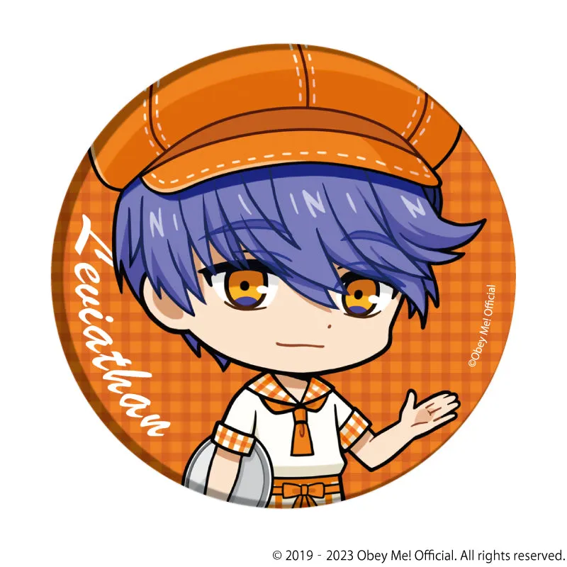 (1BOX=7)(Goods - Badge) Button Badge Obey Me! 08 / Cafe ver. Complete BOX (7 Types Total)(Chibi Art)