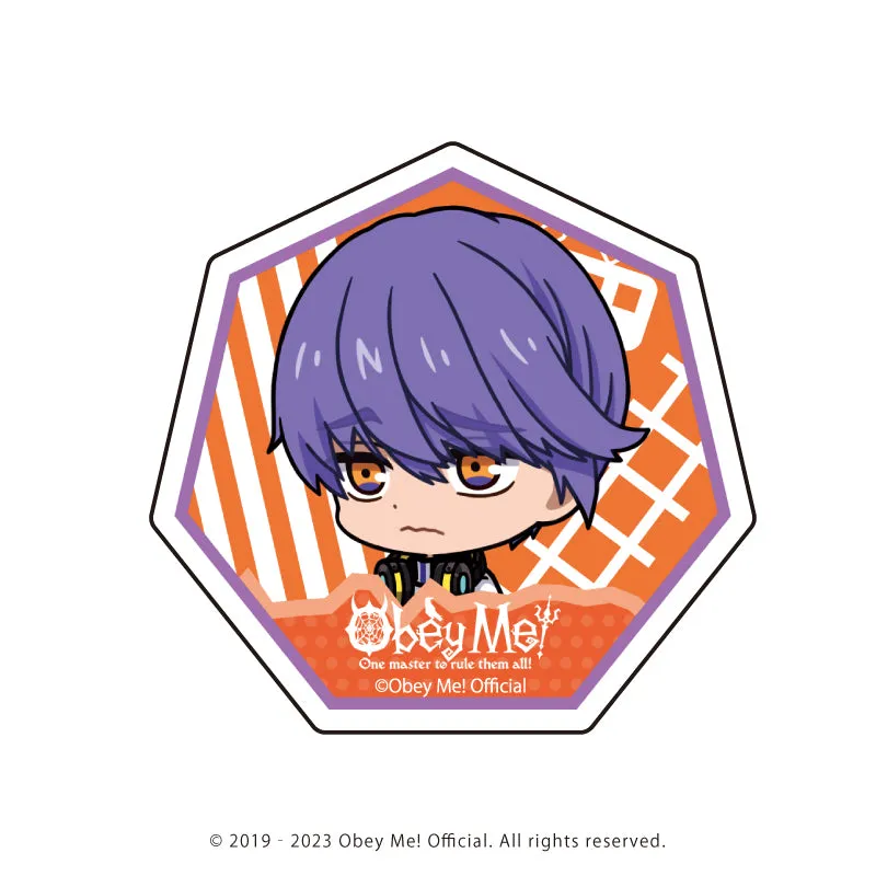 (1BOX=7)(Goods - Badge) Character Acrylic Badge Obey Me! 01 / Playing Trains ver. Complete BOX (7 Types Total)(Chibi Art)
