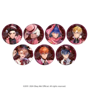 (1BOX=7)(Goods - Badge) Obey Me! Holographic Button Badge (65mm) 11 - Valentine Ver. (feat. Exclusive Art)