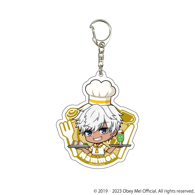 (1BOX=7)(Goods - Key Chain) Acrylic Key Chain Obey Me! 10 / Cafe ver. Complete BOX (7 Types Total)(Chibi Art)