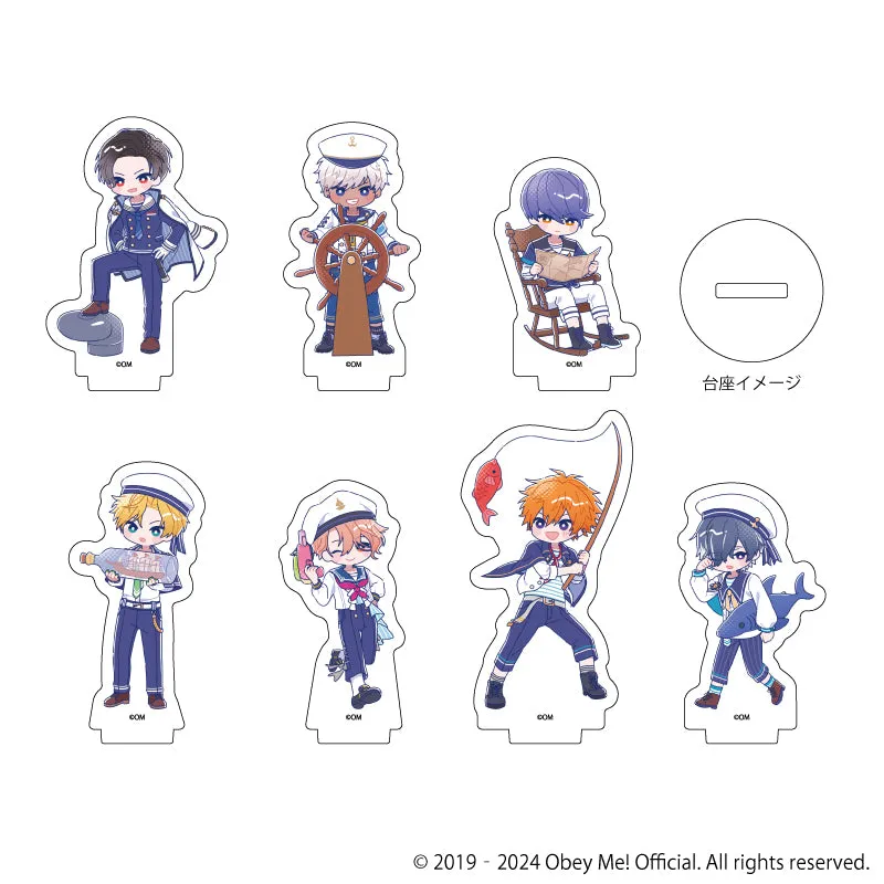 (1BOX=7)(Goods - Stand Pop) Obey Me! Acrylic Petit Stand 09 - Marine Sailor Ver. (Candy Art)