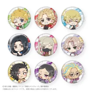 (1BOX=9)(Goods - Badge) Tokyo Revengers Trading Chibi Button Badge Cream Soda ver.