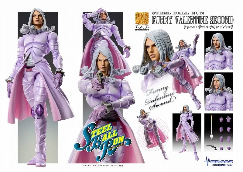 (Action Figure) Super Action Statue JoJo's Bizarre Adventure: Part 7  Steel Ball Run Funny Valentine Second