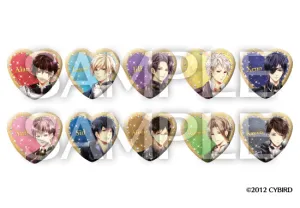 [Blind Box] (Goods) Midnight Cinderella: Ikemen Royal Romances Heart-shaped Trading Button Badge