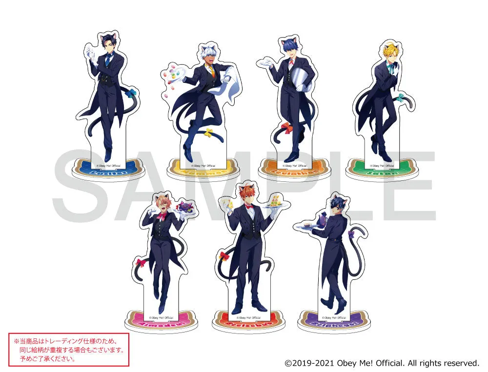 [Blind](Goods - Acrylic Stand) Obey Me! x mixx garden Black Cat Butler Cafe Trading Acrylic Stand