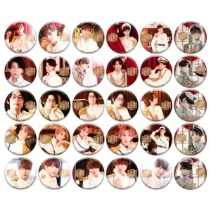 [Blind](Goods - Badge) KINDAN SIRI MILLION PARTY Random Tin Badge Set of 2 (30 Types)