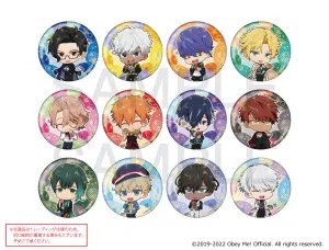 [Blind](Goods - Badge) Obey Me! x mixx garden Dokidoki Cafe Meguri in Human World Trading Chibi Holographic Button Badge