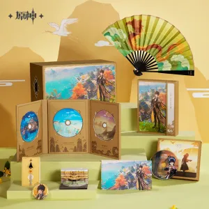 Genshin Impact - Liyue Jade Moon Upon a Sea of Clouds Original Soundtrack CD & Accessories Gift Box miHoYo