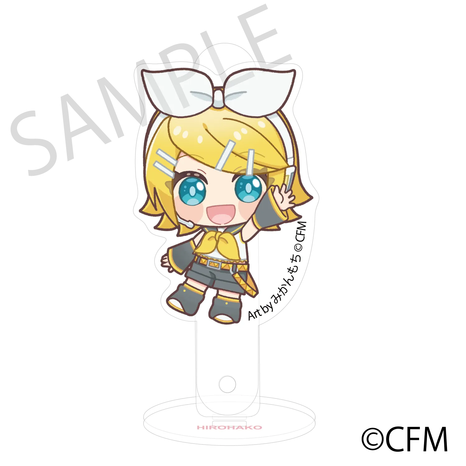 (Goods - Acrylic Stand) Sakura Miku  Hirohako Acrylic Prop and Stand Hakodate 2025 Kagamine Rin - Art by Mikanmochi