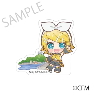 (Goods - Acrylic Stand) Sakura Miku  Hirohako Ultra-Thick Acrylic Chibi Characters Hakodate 2025 Kagamine Rin - Art by Mikanmochi