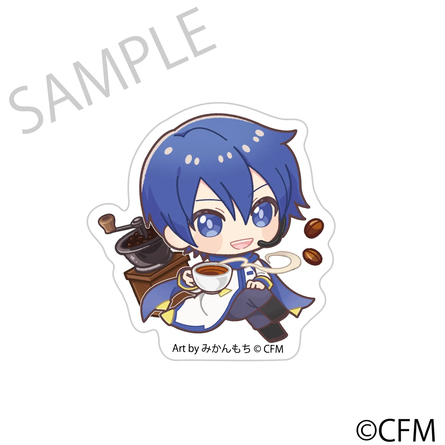 (Goods - Acrylic Stand) Sakura Miku  Hirohako Ultra-Thick Acrylic Chibi Characters Hakodate 2025 KAITO - Art by Mikanmochi