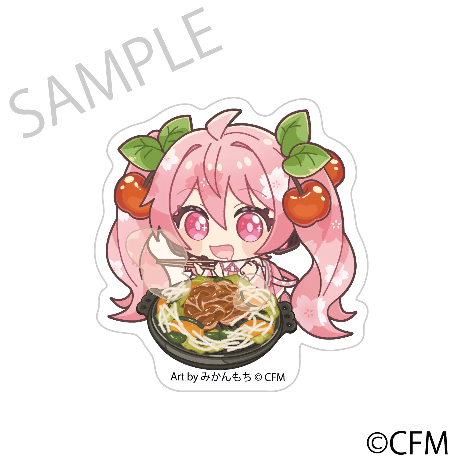(Goods - Acrylic Stand) Sakura Miku  Hirohako Ultra-Thick Acrylic Chibi Characters Hakodate 2025 Sakura Miku - Art by Mikanmochi