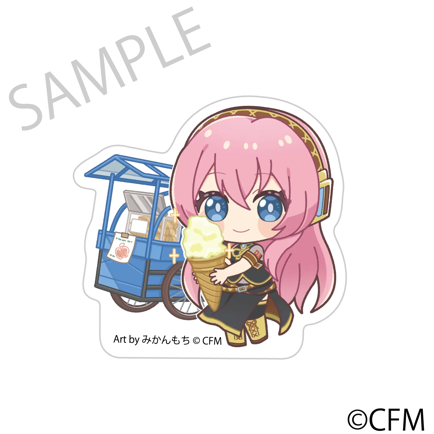 (Goods - Acrylic Stand) Sakura Miku  Hirohako Ultra-Thick Acrylic Chibi Characters Hirosaki 2025 Megurine Luka - Art by Mikanmochi