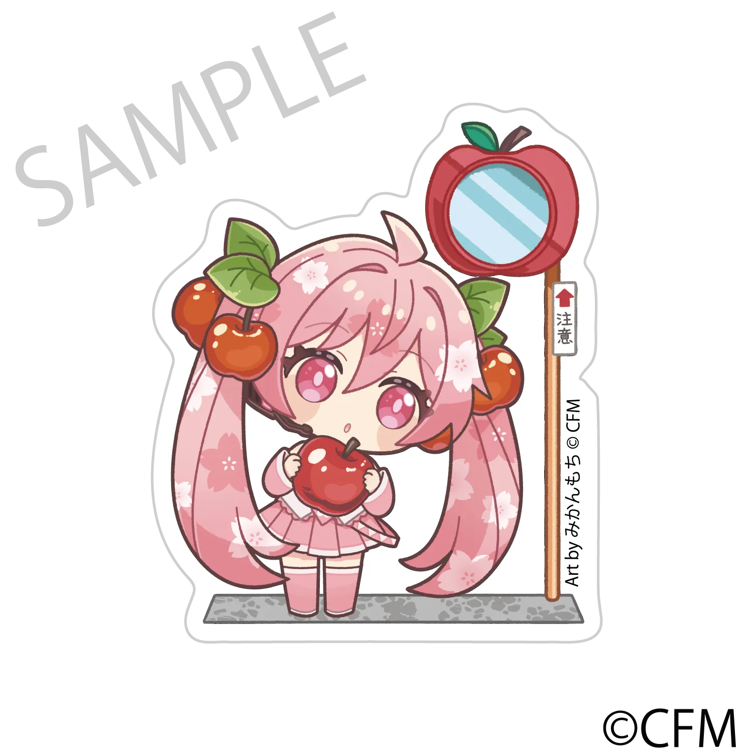 (Goods - Acrylic Stand) Sakura Miku  Hirohako Ultra-Thick Acrylic Chibi Characters Hirosaki 2025 Sakura Miku - Art by Mikanmochi