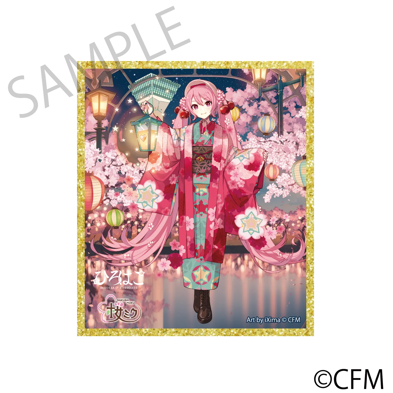 (Goods - Art Board) Sakura Miku  Hirohako Acrylic Art Board Hakodate 2025 - Art by iXima