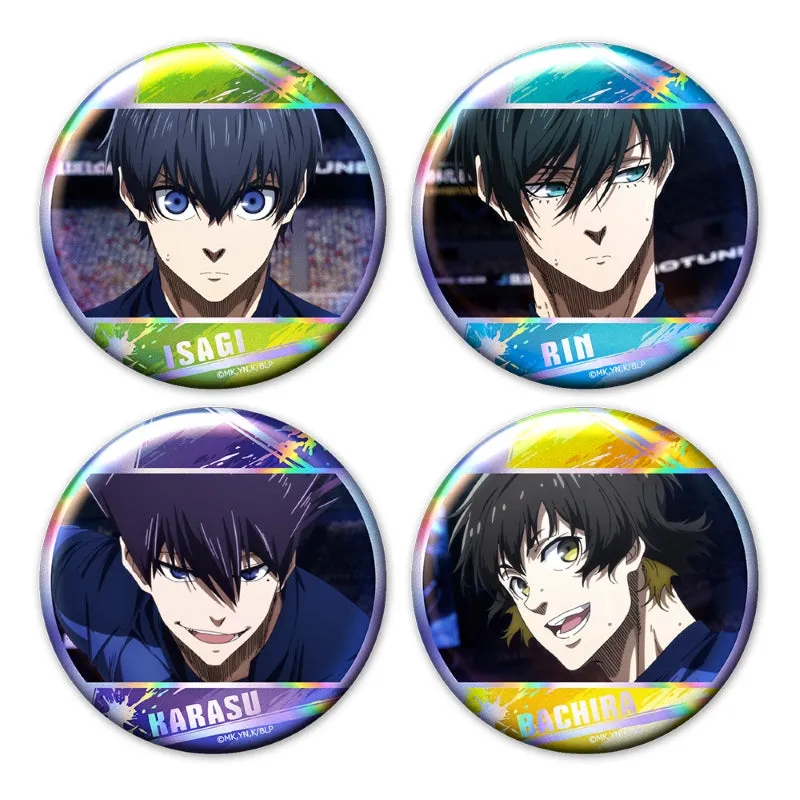 (Goods - Badge) Blue Lock Iridescent Button BadgeSet of 4 Isagi & Rin & Karasu & Bachira