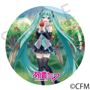 (Goods - Badge) Hatsune Miku  Hirosaki Apple - Tin Badge - Long - Hirosaki - Art by Asagao Minoru