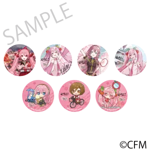 (Goods - Badge) Sakura Miku  Hirohako Glimmering Tradable Tin Badges Hirosaki 2025 - 7 Types [1 Piece]