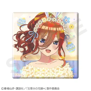 (Goods - Badge) The Quintessential Quintuplets Specials 2 Holographic Square Tin Badge Nakano  Miku