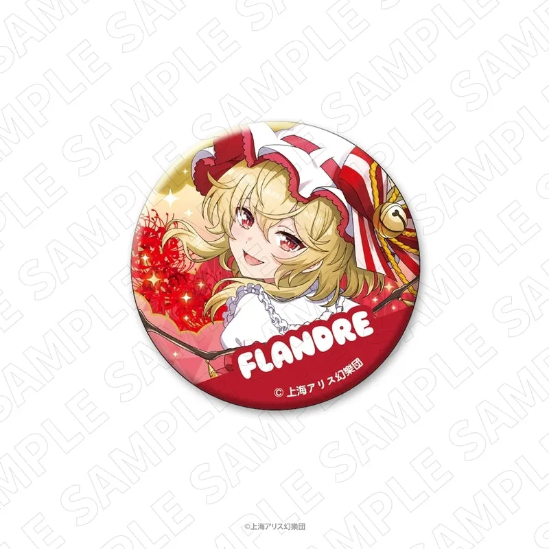 (Goods - Badge) Touhou Project CHARADITIONAL TOY Touhou Project Washi Paper Style Button Badge (Flandre Scarlet)