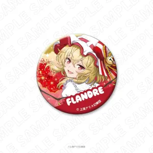 (Goods - Badge) Touhou Project CHARADITIONAL TOY Touhou Project Washi Paper Style Button Badge (Flandre Scarlet)