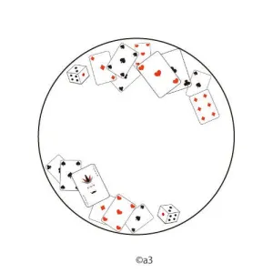 (Goods - Button Badge Cover) 57mm Badge Deco-Cover 04 - Playing Cards