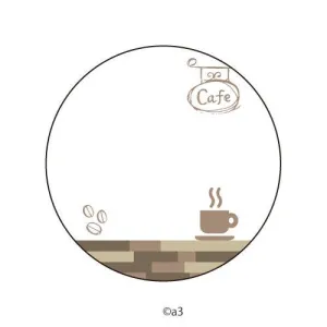 (Goods - Button Badge Cover) 57mm Badge Deco-Cover 06 - Caf
