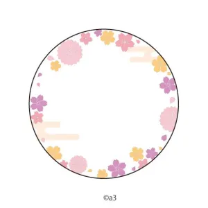 (Goods - Button Badge Cover) 57mm Badge Deco-Cover 13 - Cherry Blossom Pattern (Traditional Japanese)