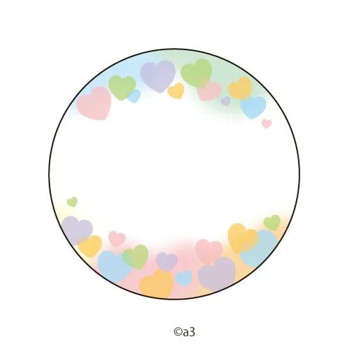 (Goods - Button Badge Cover) 57mm Badge Deco-Cover 23 - Heart (Colorful)