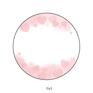 (Goods - Button Badge Cover) 57mm Badge Deco-Cover 24 - Heart (Pink)