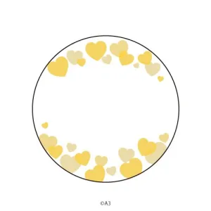 (Goods - Button Badge Cover) 57mm Badge Deco-Cover 82 - Heart (Yellow)