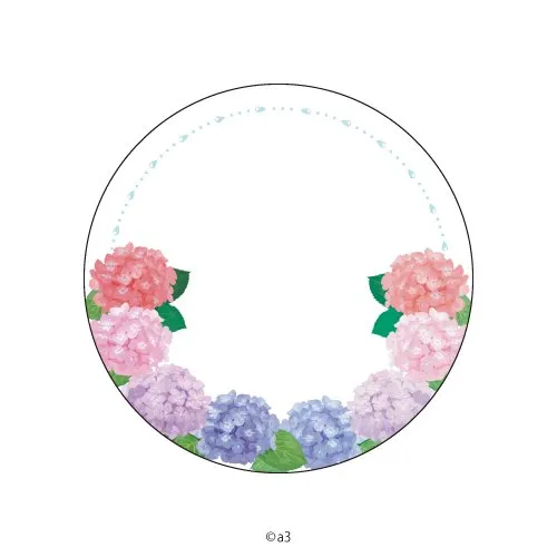 (Goods - Button Badge Cover) 57mm Badge Deco-Cover 95 - Hydrangea