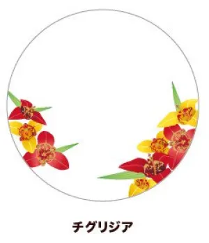 (Goods - Button Badge Cover) 65mm Badge Deco-Cover 18 - Tiger Flower