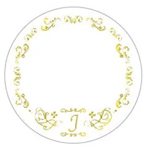 (Goods - Button Badge Cover) 65mm Badge Deco-Cover 50 - Initial J