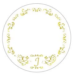 (Goods - Button Badge Cover) 65mm Badge Deco-Cover 50 - Initial J