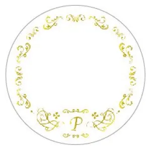 (Goods - Button Badge Cover) 65mm Badge Deco-Cover 56 - Initial P