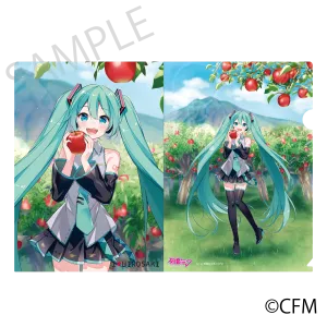 (Goods - Clear File) Hatsune Miku  Hirosaki Apple Clear File Folder - Art by Asagao Minoru