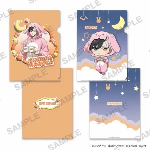 (Goods - Clear File) WIND BREAKER A4-sized Clear File Set of 2 Pajama Party ver. - Haruka Sakura