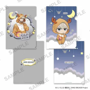 (Goods - Clear File) WIND BREAKER A4-sized Clear File Set of 2 Pajama Party ver. - Ren Kaji