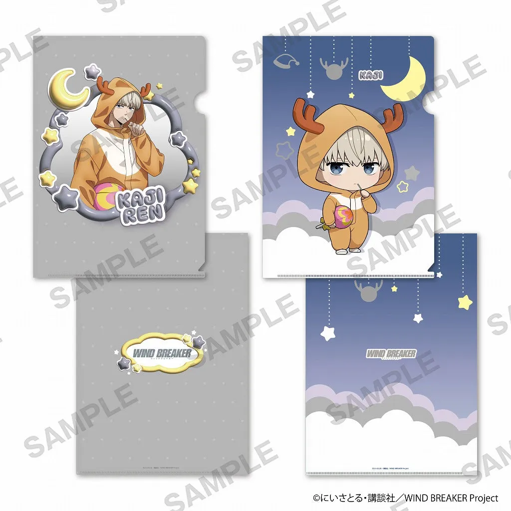 (Goods - Clear File) WIND BREAKER A4-sized Clear File Set of 2 Pajama Party ver. - Ren Kaji