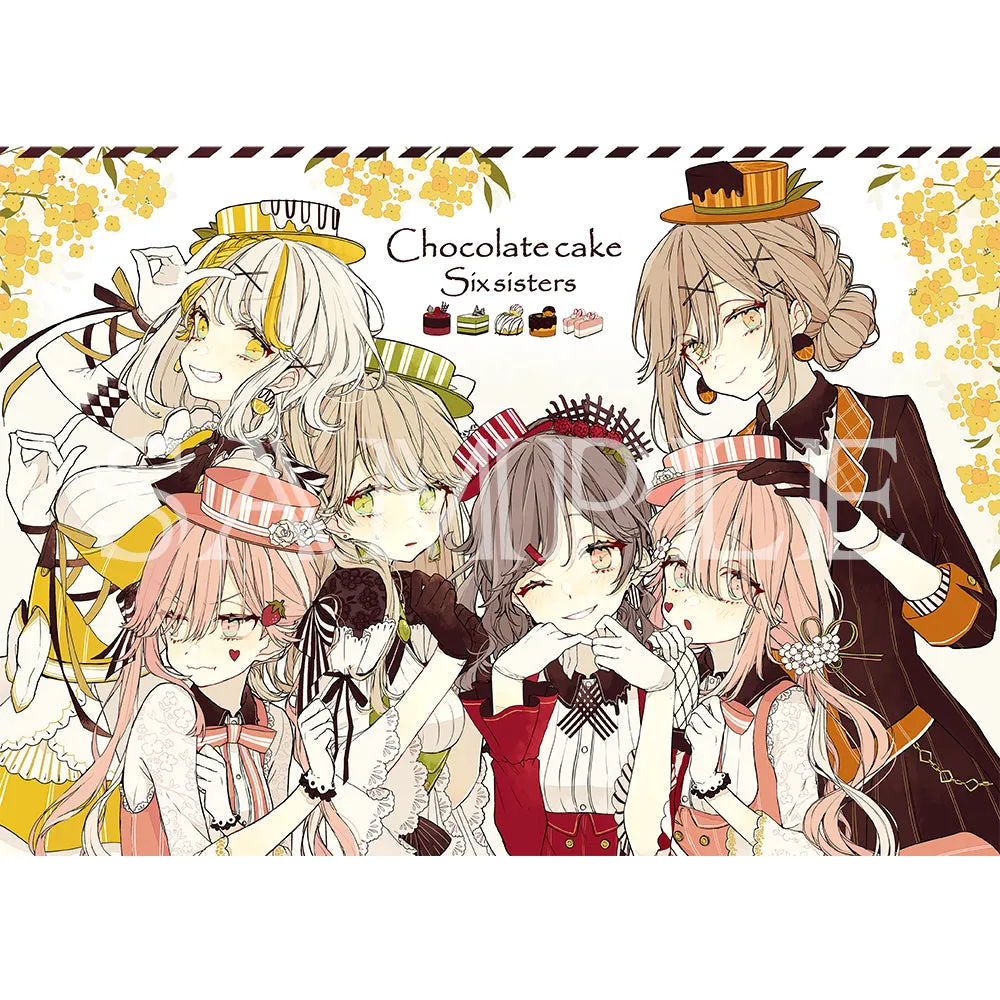 (Goods - High Resolution Print) Art collection Akakura Chocolate Cake 6 Shimai A5 Size