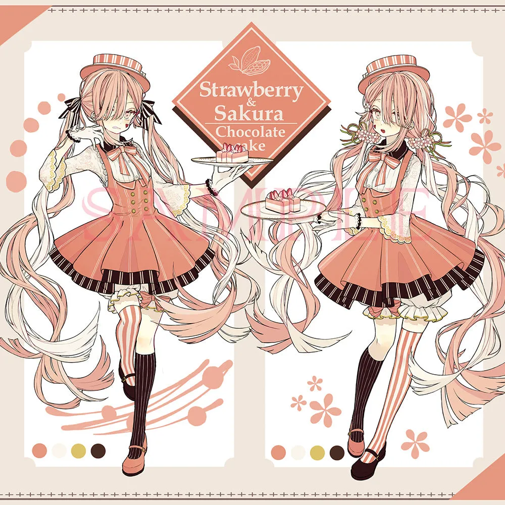 (Goods - High Resolution Print) Art collection Akakura Chocolate Cake 6 Shimai Ichigo to Sakura Chocolate Cake