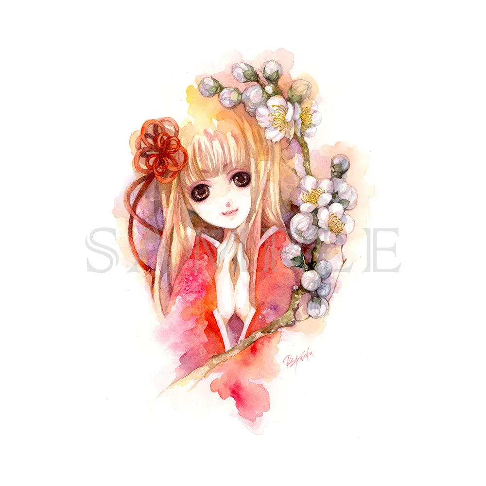 (Goods - High Resolution Print) Art collection Rio Ayasaka Ume ga E (Signed by the Artist)