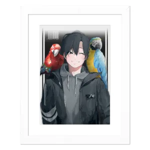 (Goods - High Resolution Print) Boys Gallery Kanta Chara-fine Parrot A4 Size (Signed by the Artist)