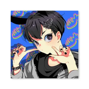 (Goods - High Resolution Print) Boys Gallery Kinako Chara-fine Board Kuro Bunny