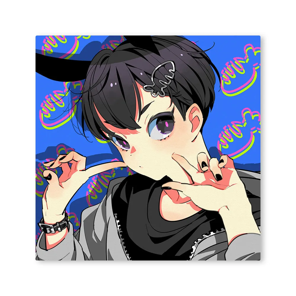 (Goods - High Resolution Print) Boys Gallery Kinako Chara-fine Board Kuro Bunny